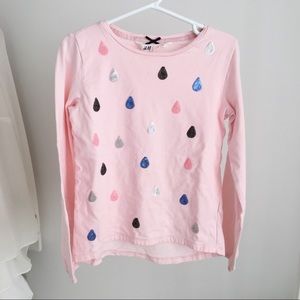 H&M Pink Rain-Drop Sequins Shirt